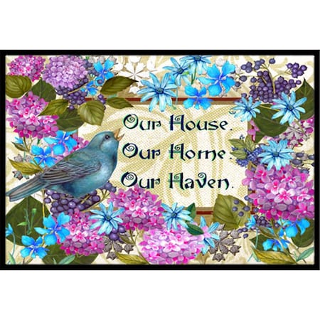 Carolines Treasures Our House Our Home Our Haven Indoor and Outdoor Mat- 18 x 27 in. PJC1102MAT